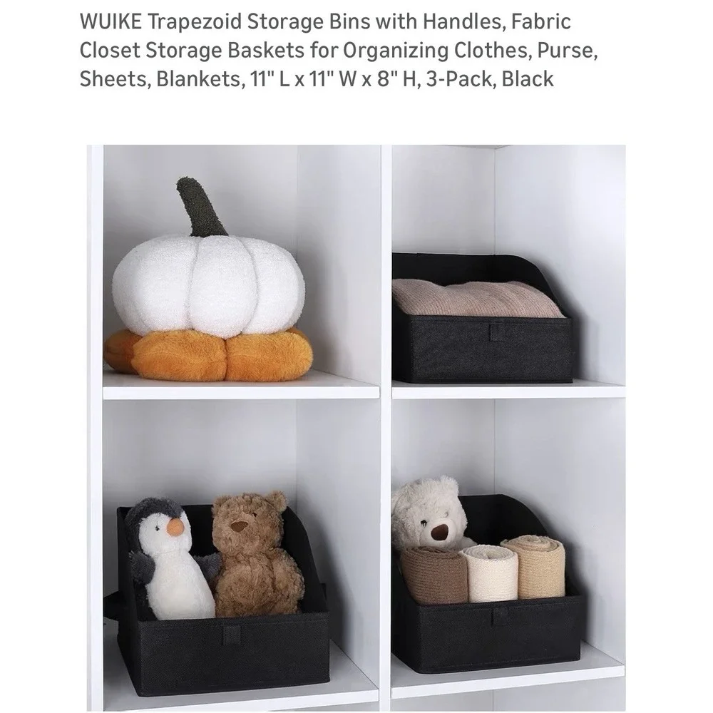 Decorative Storage Baskets for Closet,‎ 3-Pack, Large